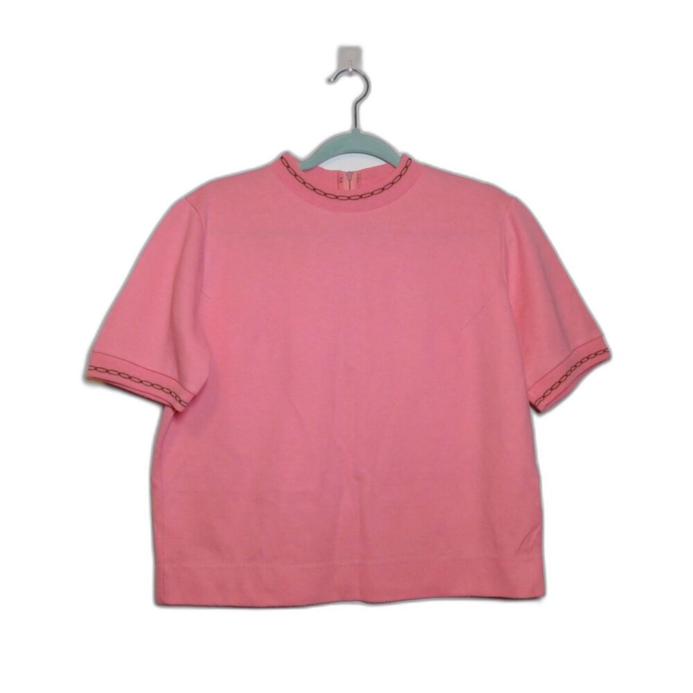 Vintage Dutchmaid pink short sleeve shirt cottagecore grandmacore 60s 70s
